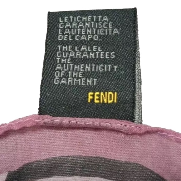 Fendi Silk Scarf Pink Purple - Picture 6 of 6